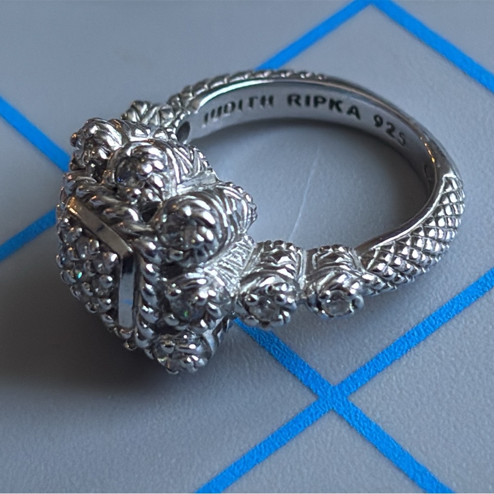 Judith Ripka Silver Floral Ring
